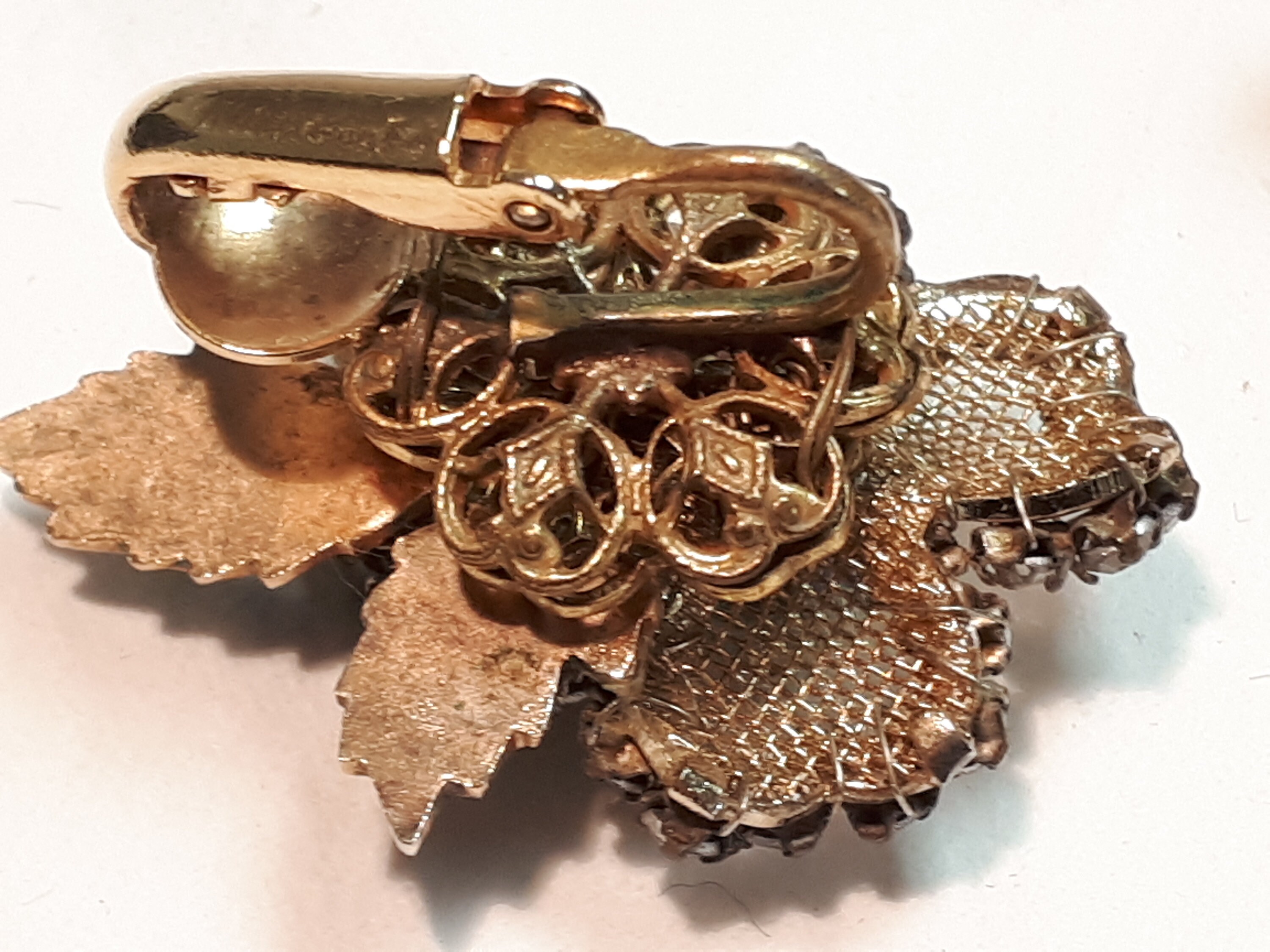 EUGENE Vintage Brooch and Earrings, Signed on Brooch