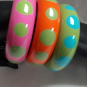 Marion Godart, summer bangle, polka dots,  green or orange.....