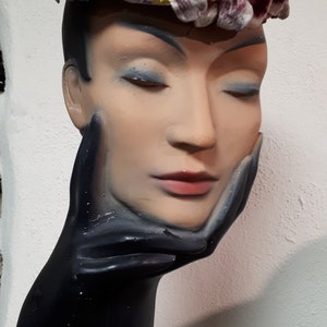 ELSA SCHIAPARELLI hat, velvet pansies, lots of pansies, mauve, purple, cream, magenta image 10