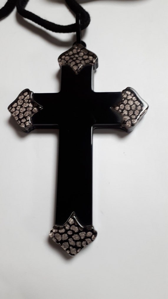 Jean Marie Poinot, JMP, large black cross, crucifi