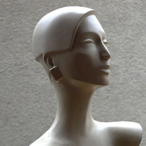 MANNEQUIN, TILDA, antique, plaster bust, torso, female, art deco