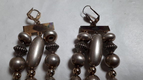 VINTAGE  earrings, Italian couture design, goldto… - image 6