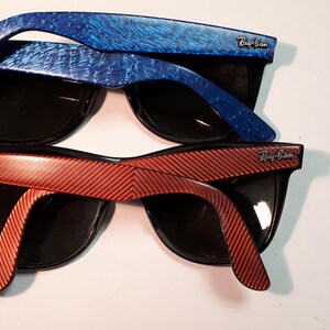 RAY BAN vintage sunglasses, authentic USA cellulose acetate, 1980, magenta image 10