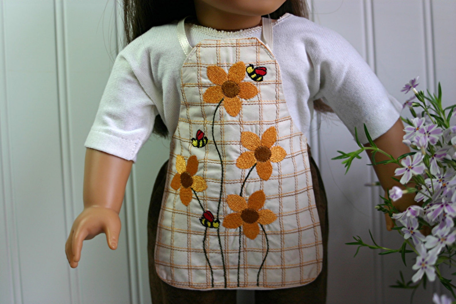 18inch Doll Apron Pattern Machine Embroidery DIGITAL Etsy