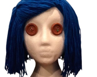 Coraline inspired crochet Hair Hat Wig