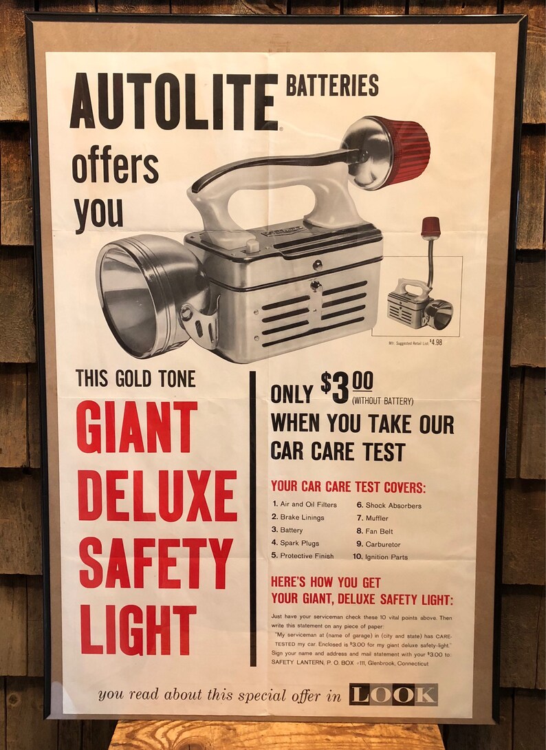 Rare Vintage 50s Original AUTOLITE BATTERIES Gas Station Etsy