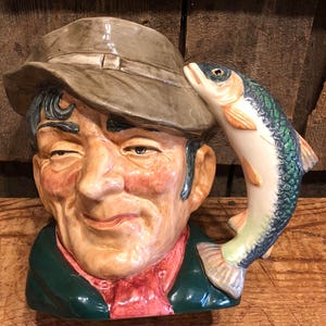 Vintage Original ROYAL DOULTON England The Poacher D 6429 1954 Jug Mug 7”
