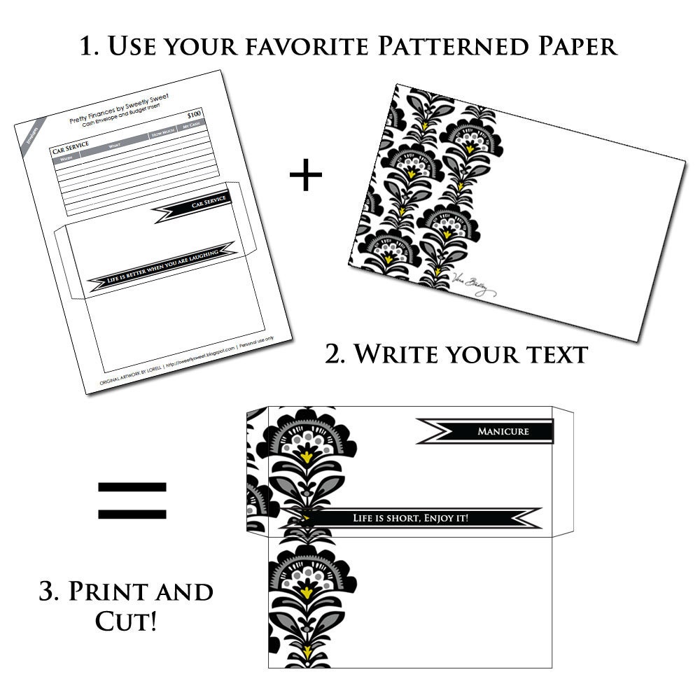 printable cash envelope system budget helper templates to etsy