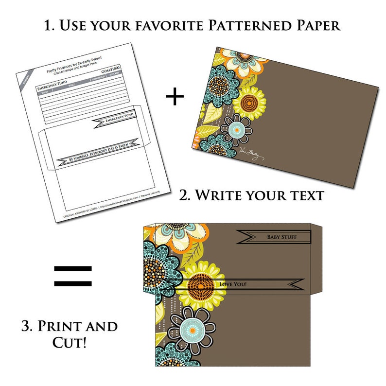 printable cash envelope system budget helper templates to etsy