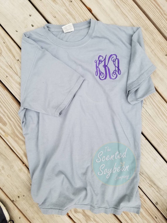 Comfort Colors Tee Personalized T Shirt Monogrammed Etsy