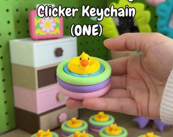 Duck Pool Floaty Clicker Keychain (ONE)