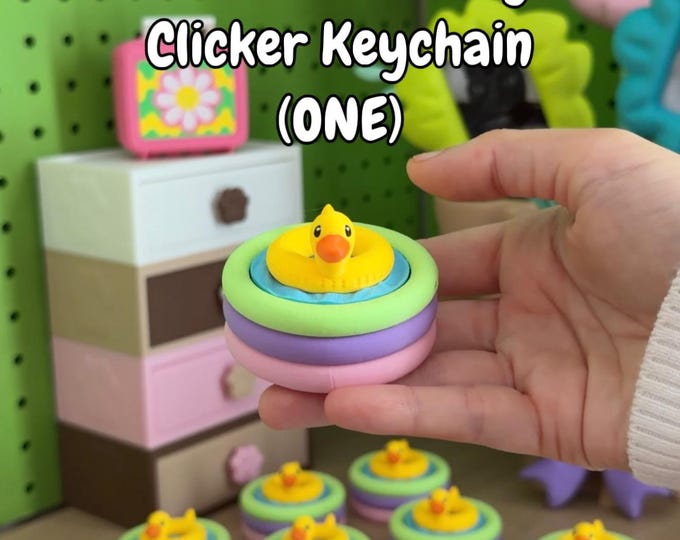 Duck Pool Floaty Clicker Keychain (ONE)