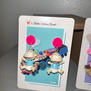 Vintage Tommy Pickles Rugrats vending toy earrings
