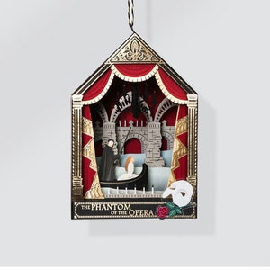 Hanging Ornament Phantom of the Opera 3D Puzzle Lazer Paper Model Craft Kit Diy Assemly Home Decor Miniature Scene Collectible