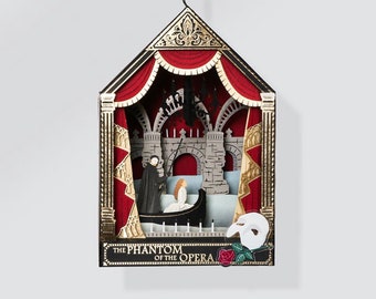 Hanging Ornament Phantom of the Opera 3D Puzzle Lazer Paper Model Craft Kit Diy Assemly Home Decor Miniature Scene Collectible
