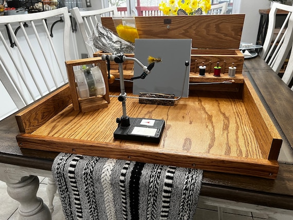 Fishing Fly Tying Work Bench, Station, Desk Top, Table Top, fly Tying  Accessories Not Included 