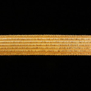 REMNANT 821.1 Gold military trim "Military Stripe" bright gold 1/2" (13mm) - 32" long,  gold metallic trim, uniform trim, vestment trim