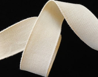 150.3 Organic cotton grosgrain ribbon 1" (25mm) undyed