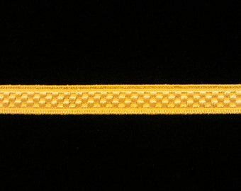 806 Metallic galloon trim "Chequers" 3/8" - military trim, vestment trim, gold metallic galloon, bright gold galloon, metallic trim