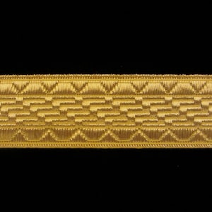 REMNANT - 805.1 Metallic galloon trim - &quot;Salute&quot; - 1&quot; (25mm) - 24&quot; long, metallic gold trim, military trim, vestment trim, gold galloon trim