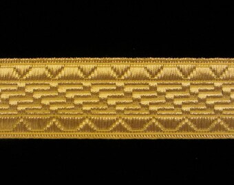 805.1 Metallic galloon trim - "Salute" - 1" (25mm), metallic gold trim, military trim, vestment trim, gold galloon trim, wide gold trim