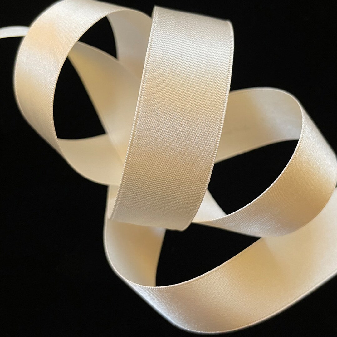 175.3 Doubled faced silk satin ribbon undyed 1-1/2 (36mm)