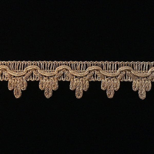 737.2 Metallic gimp trim - Single Icing - antique-gold - 7/8" (22mm)