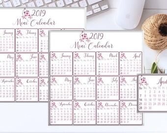 2019 calendar stick etsy small 2019 calendar