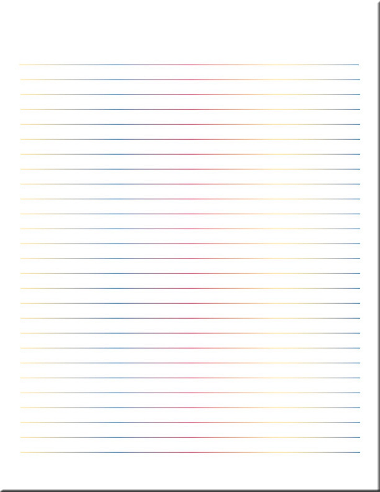 Multicolor Lined Paper / Lined Stationery / Writing Paper / Etsy