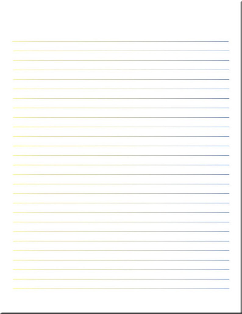 Multicolor Lined Paper / Lined Stationery / Writing Paper / Etsy