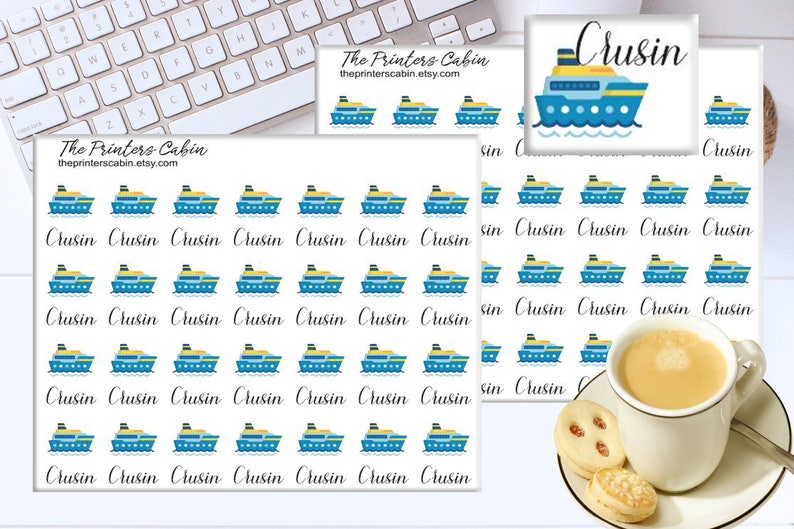 Cruise Ship Stickers / Cruise Vacation Stickers / ECLP Etsy