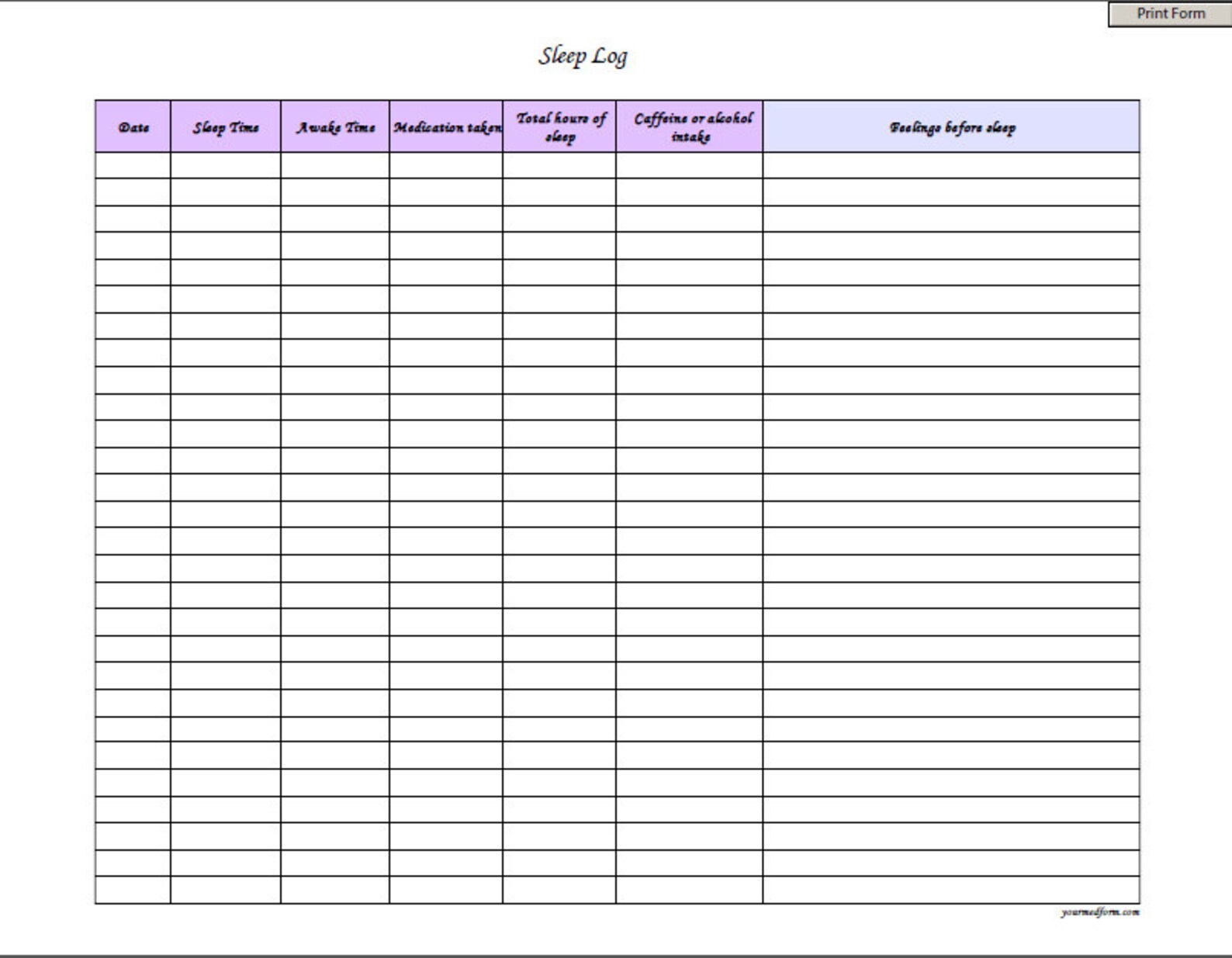 Print forms
