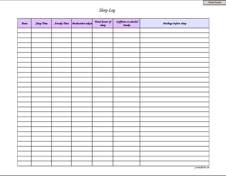 Fillable Slumber Log / PDF/ Electronic Conditioning sorts/ Printable / Prompt Down load photograph relating to Sleep Log Printable known as Fillable Rest Log / PDF/ Electronic Exercise sorts/ Printable / Prompt Obtain