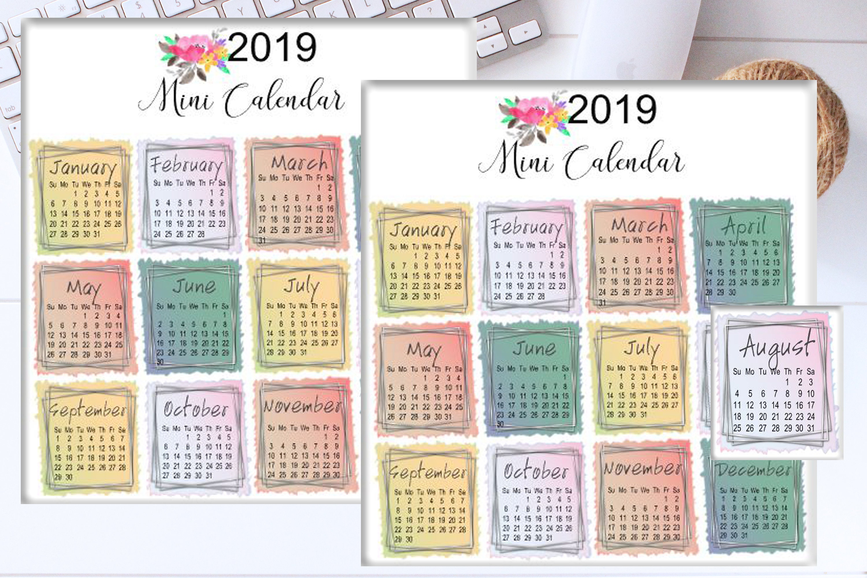 2019 mini calendar printable 2019 mini calendar printable