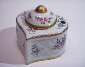 PORCELAIN DE PARIS Inkwell France Vincent Du Bois