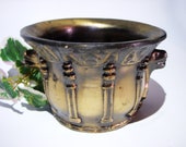 BRONZE APOTHECARY MORTAR Chinese Dragon Censer Altar Bowl Incense Burner