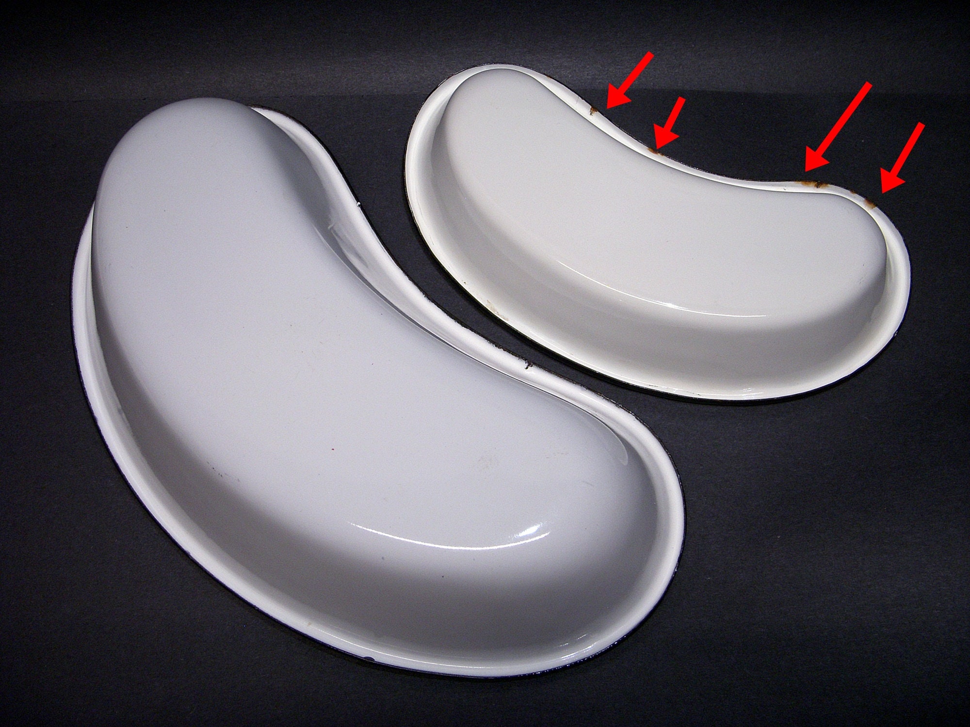ENAMEL HOSPITAL PANS Urinal Bedpan Kidney Pans Etsy