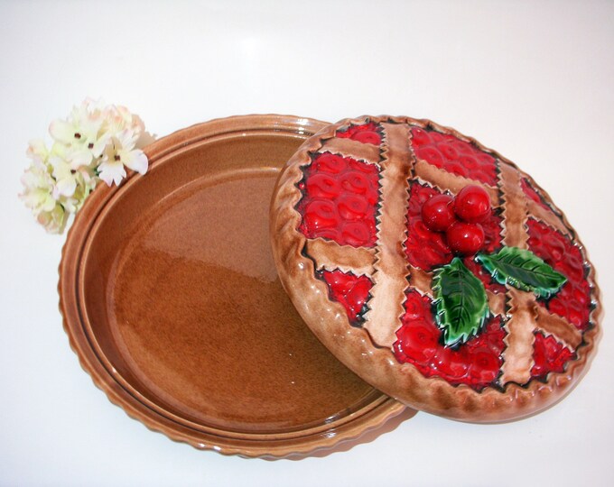 12 PIE KEEPER Ceramic Made in Portugal Cherry Red Etsy