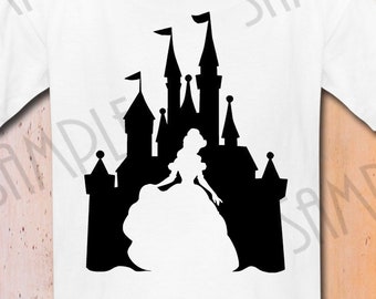 Disney Belle Silhouette Svg Custom Digital Download Matching Family Vacation Shirt Iron On Transfer Printable Cut File Birthday Princess Girls Clothing Clothing