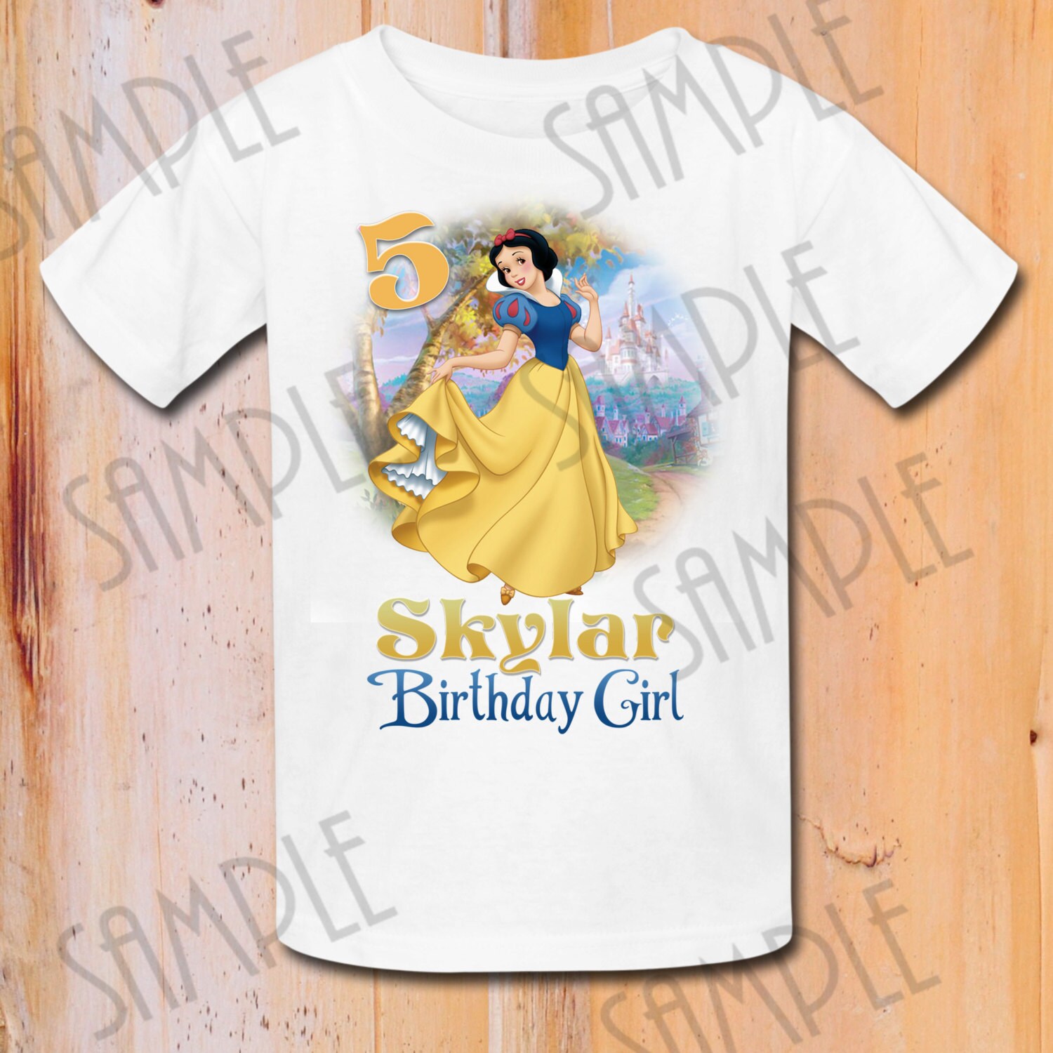 Disney Princess Iron On Transfer Snow White Birthday Girl Etsy