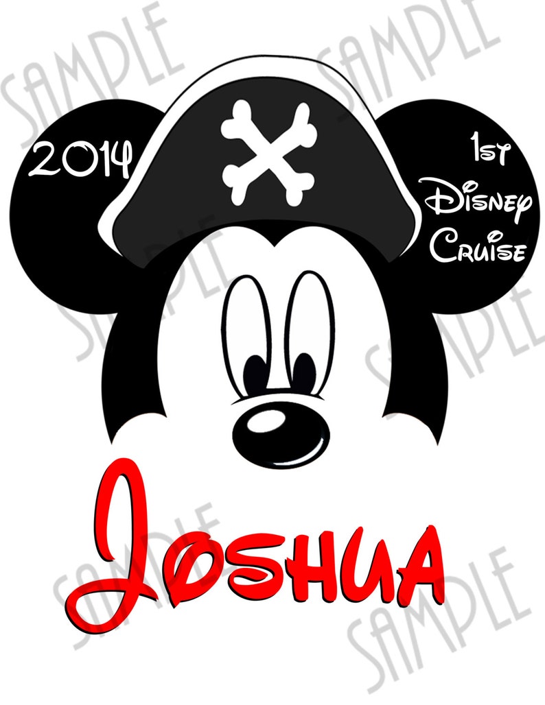 Disney Family Cruise Iron On Transfer Pirate Mickey iron on Etsy