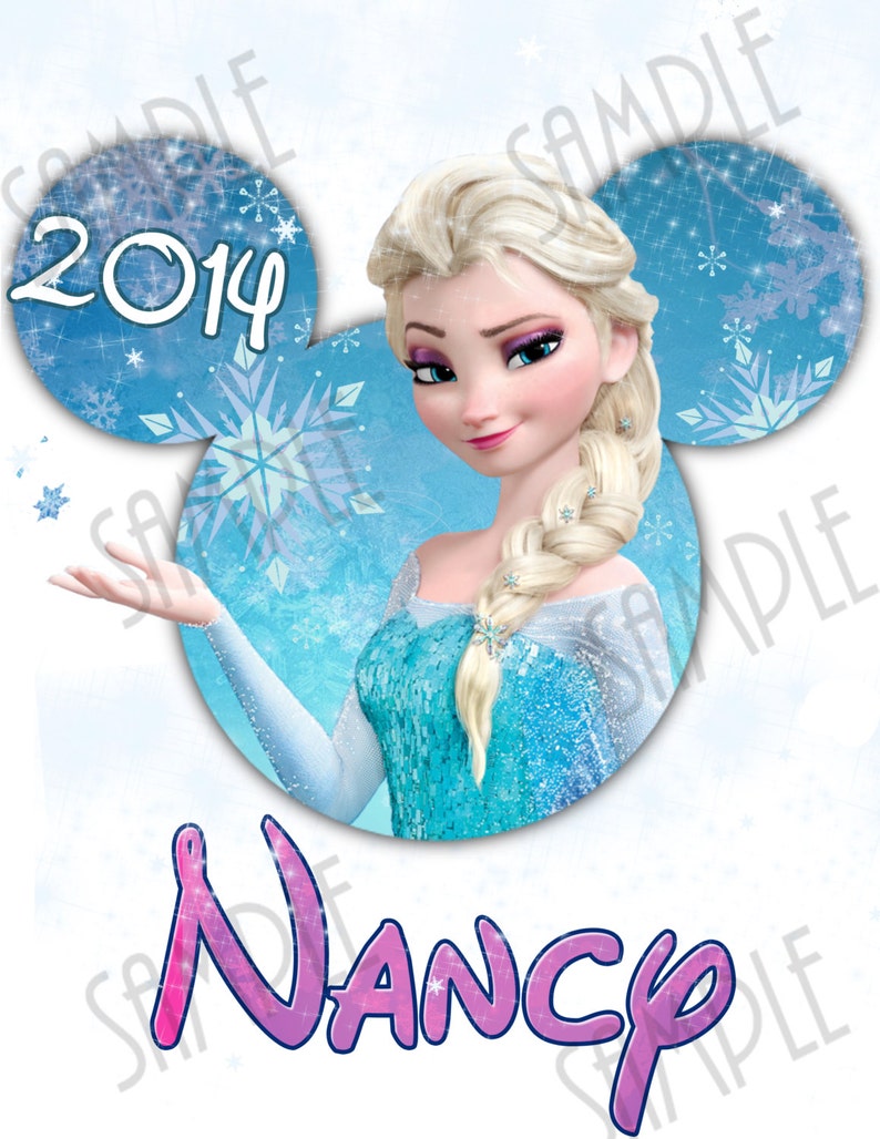 Tshirt Disney FROZEN Iron On Transfer Birthday Girl Elsa Etsy