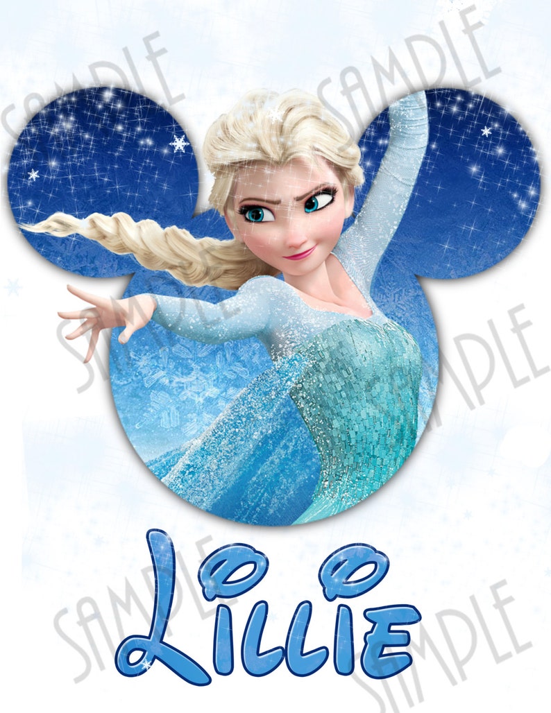 Tshirt Disney FROZEN Iron On Transfer Birthday Girl Elsa Etsy