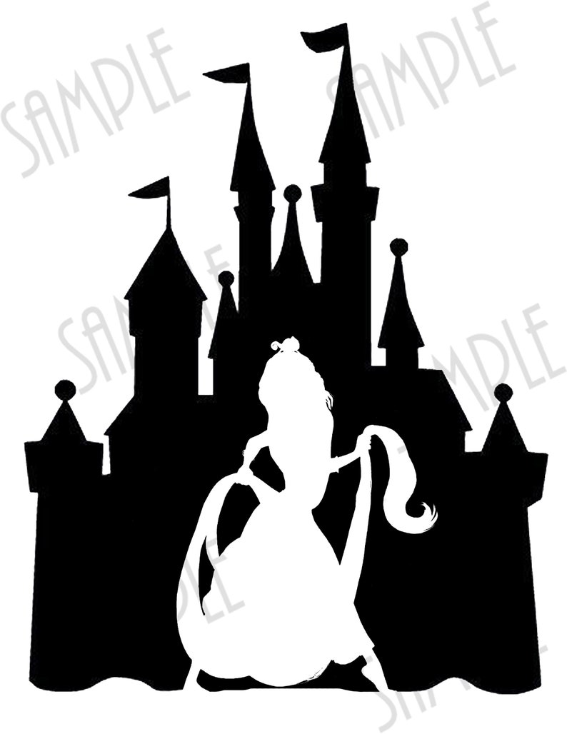 Download Disney Castle Rapunzel SVG Silhouette INSTANT DOWNLOAD ...