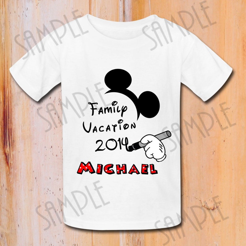 Tshirt Disney Family Vacation Iron On Transfer Mickey Mouse Etsy