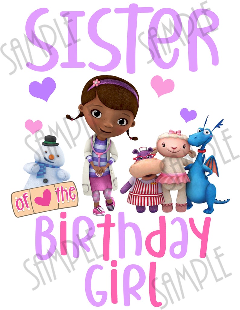Download Disney Doc Mcstuffins SVG Sister of Birthday Girl Iron On ...