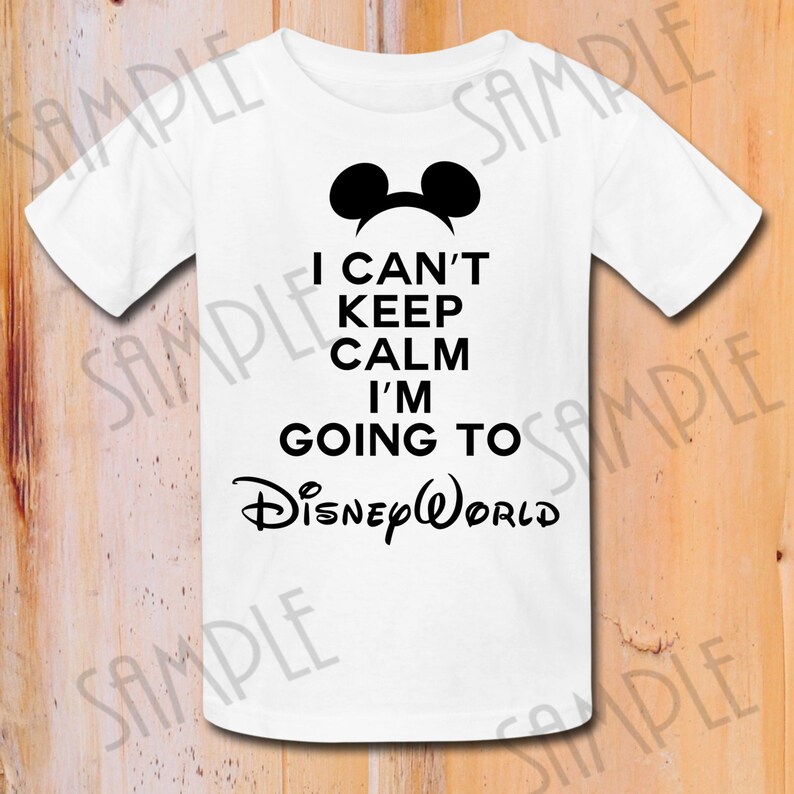 Disney Family Vacation shirts Keep Calm Iron On Transfer Etsy