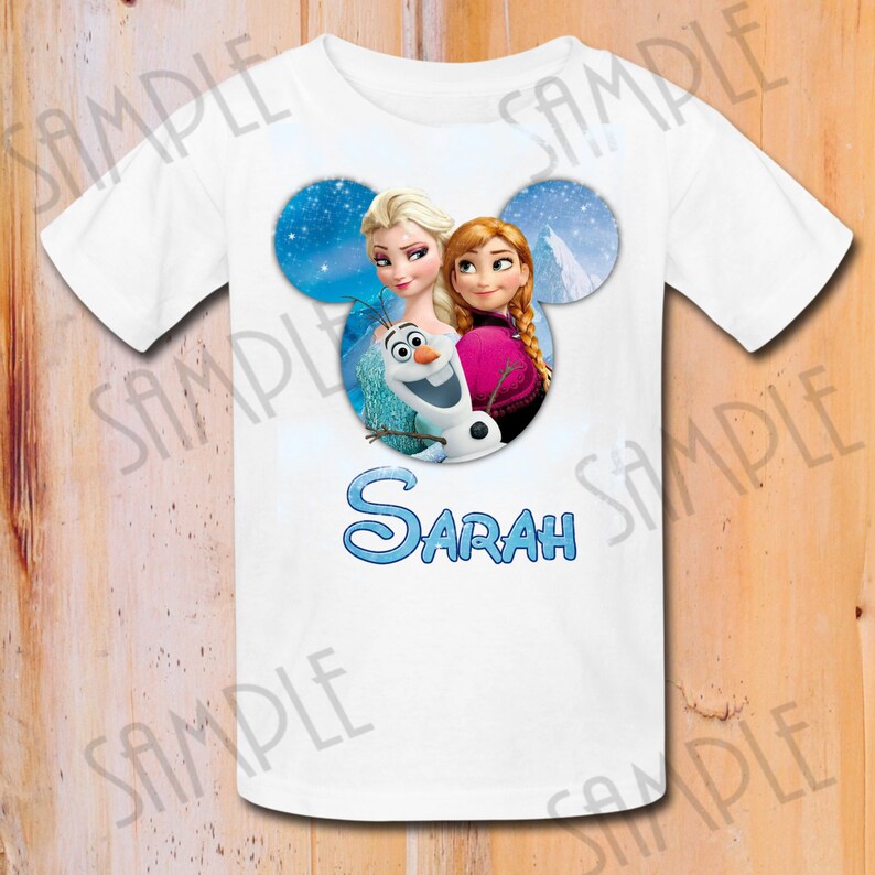Tshirt Disney FROZEN Iron On Transfer Birthday Girl Elsa Anna Etsy