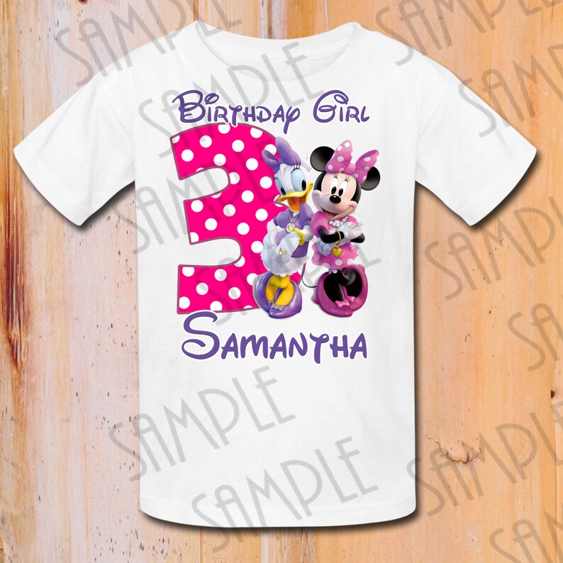 disney minnie mouse daisy duck iron on transfer birthday