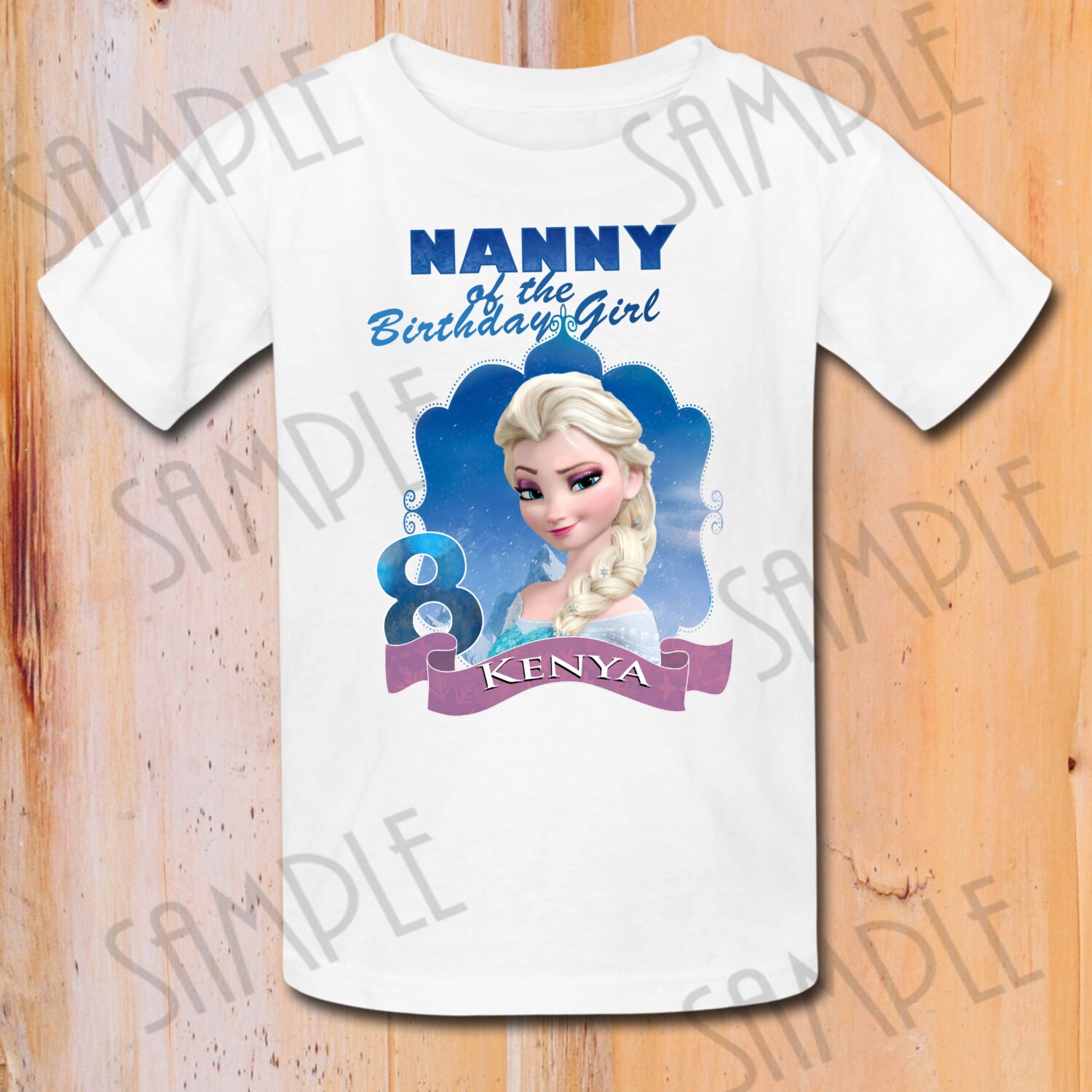 Disney FROZEN Iron On Transfer Printable Nanny of the Birthday Etsy